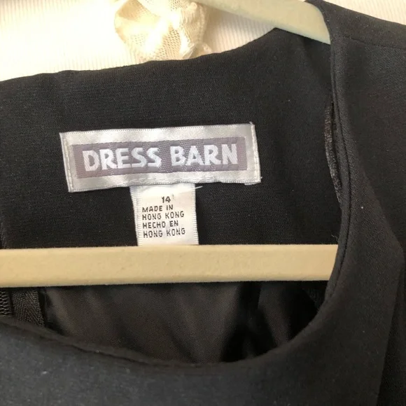 Dress Barn Woman 14W Black Formal Long Dress Gown Sequins Short Sleeve - Picture 3 of 4